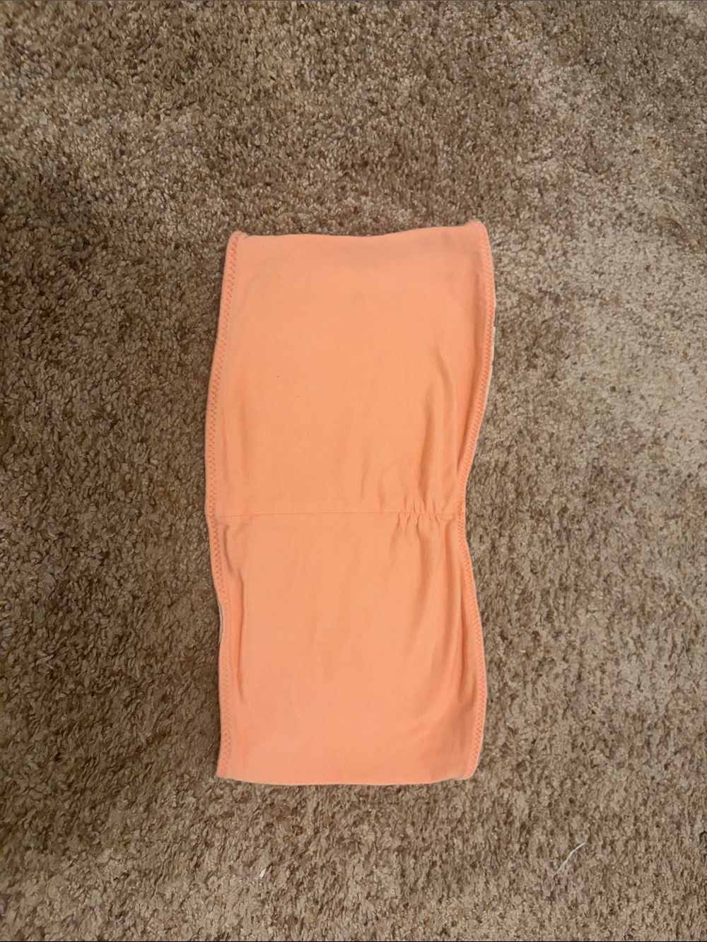 Peach Strapless Bandeau Top